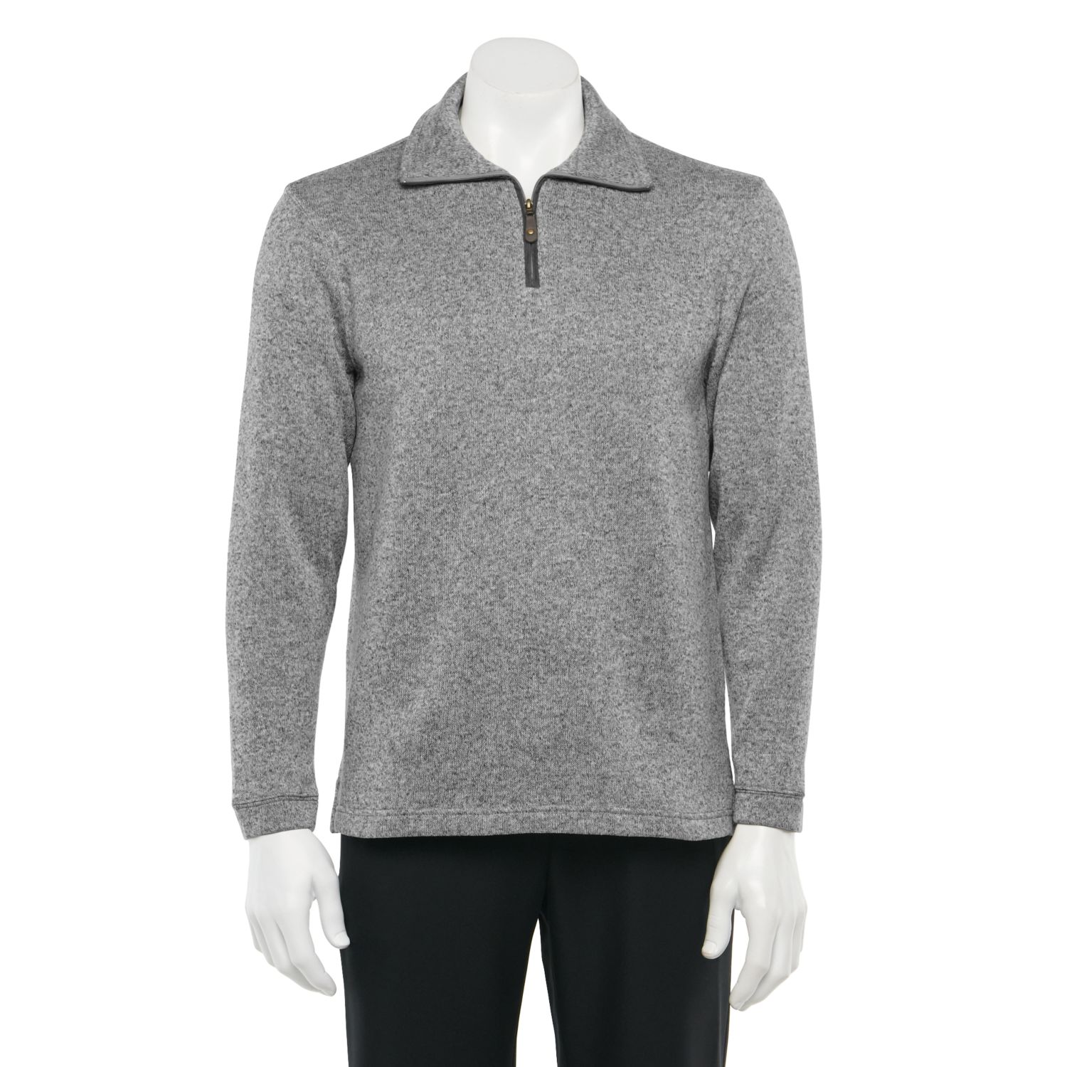 grey quarter zip sweater