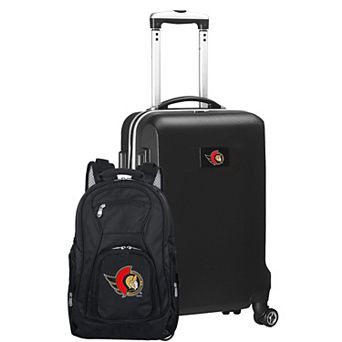 Ottawa Senators Deluxe 2 pc Backpack and Carry on Set