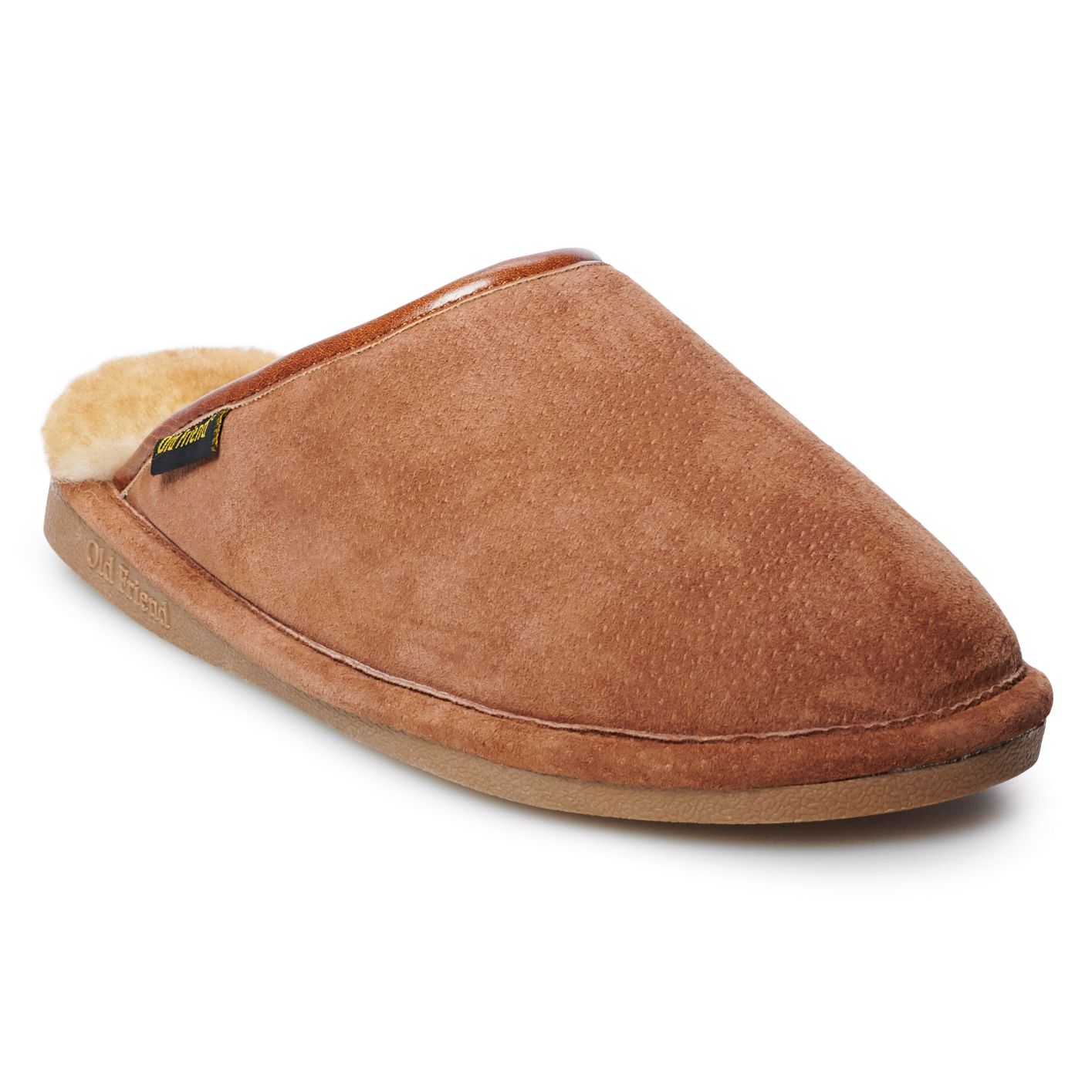 mens leather scuff slippers