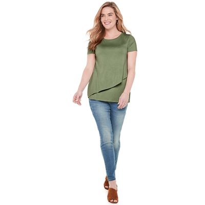 Maternity a glow Asymmetrical Nursing Tee