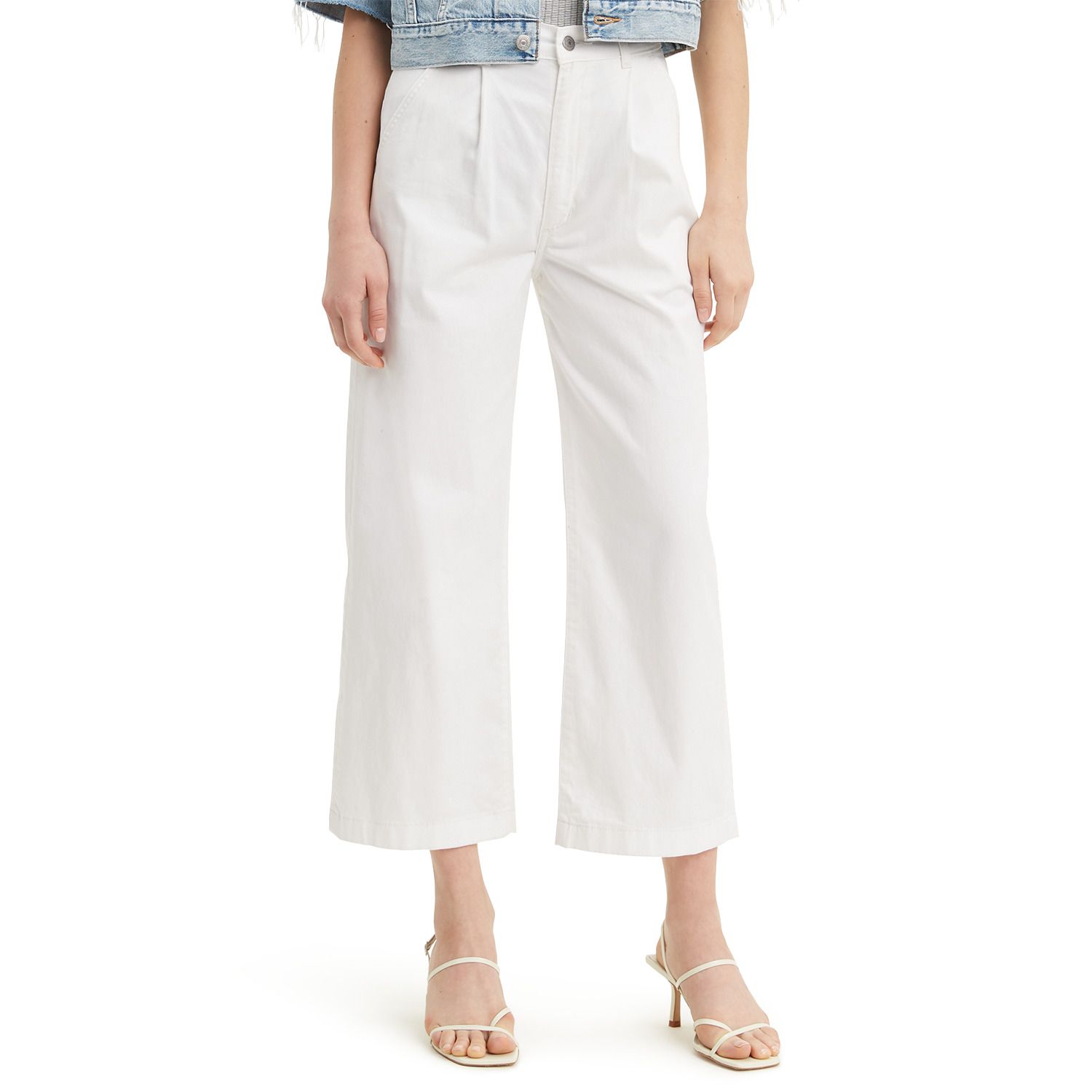 levi's wide leg denim culottes