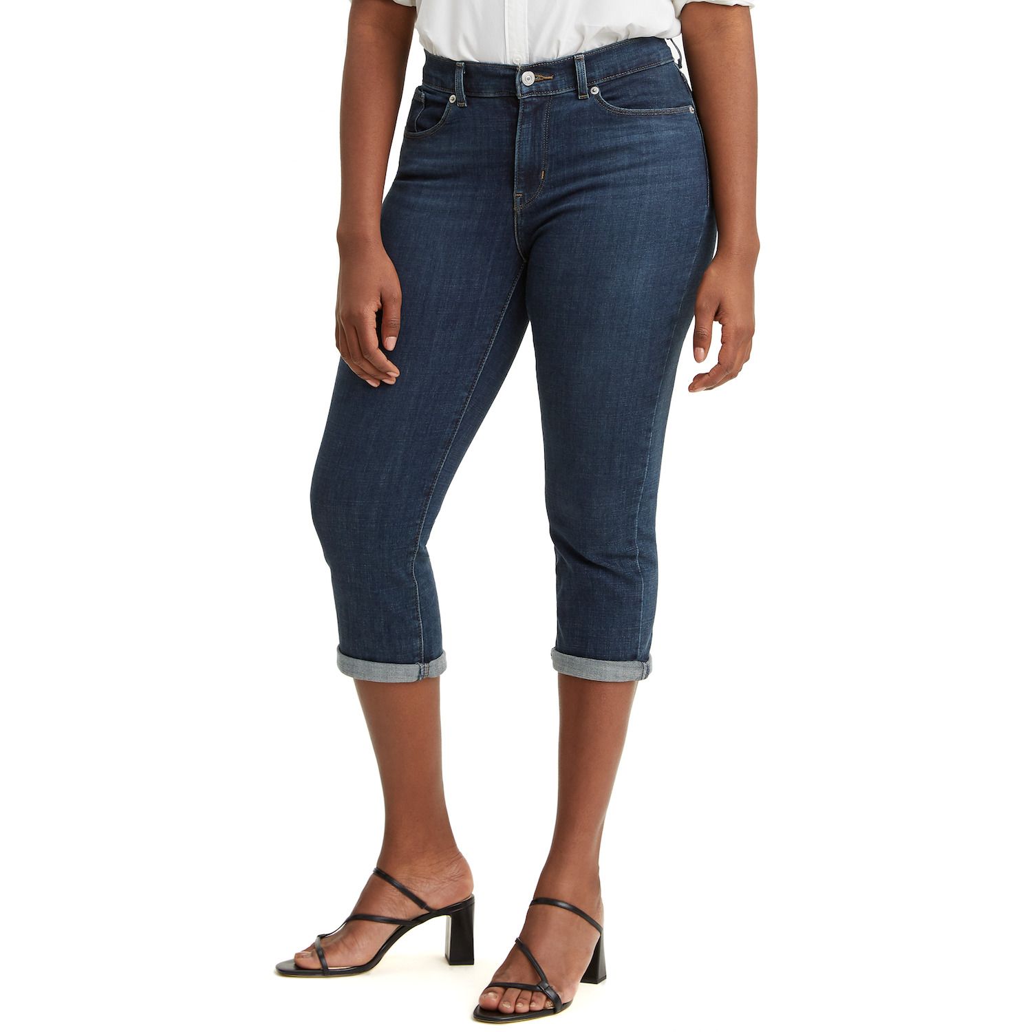 women's stretch capri jeans