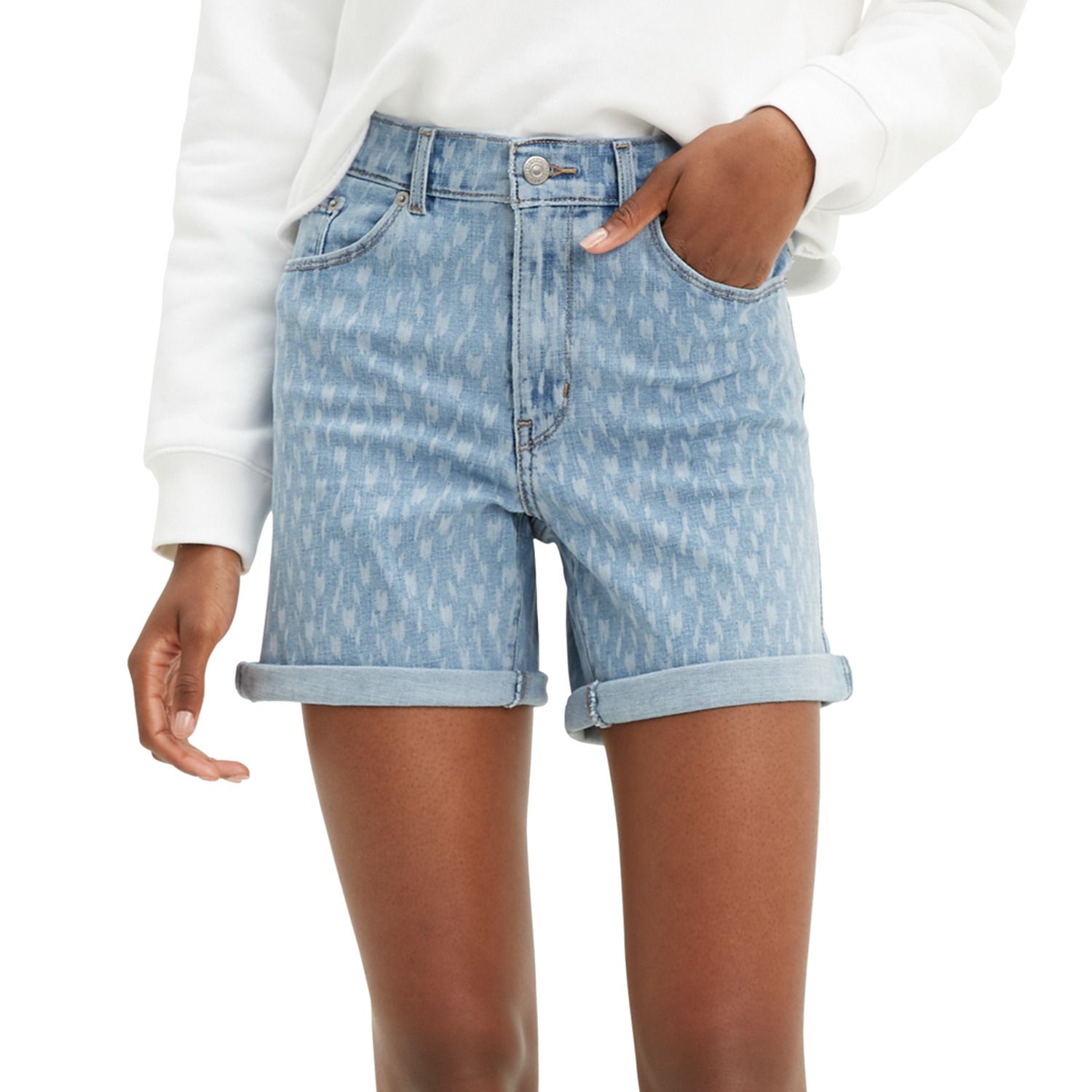 women's levi's bermuda jean shorts