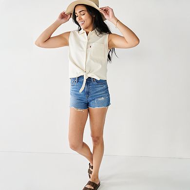 Women's Levi's® High-Rise Frayed Jean Shorts