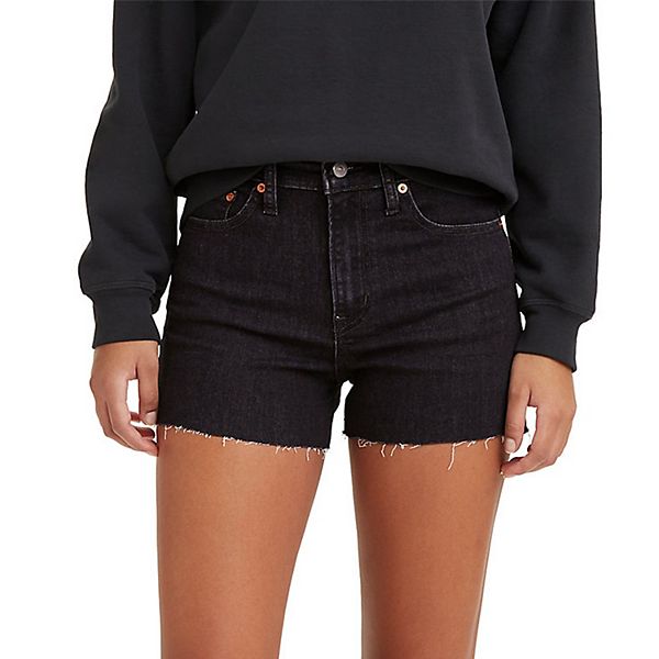 Women's Low Rise Belted Fray Hem Shorts