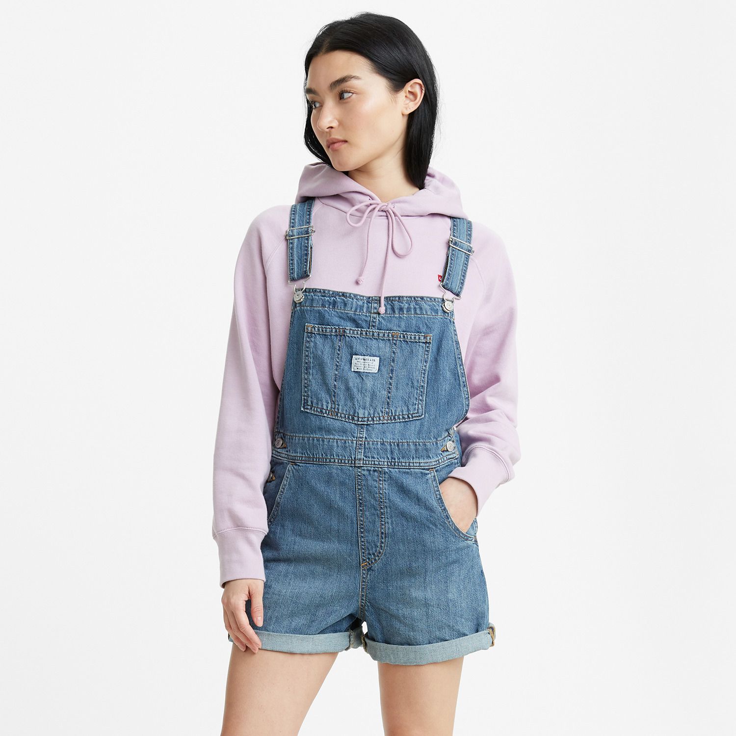 levis denim shortalls