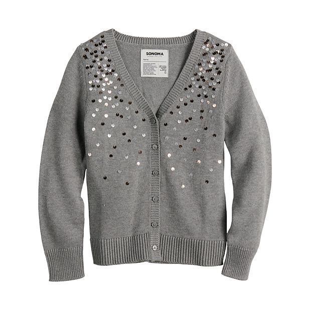 Girls 4 12 Sonoma Goods For Life Sparkle Cardigan