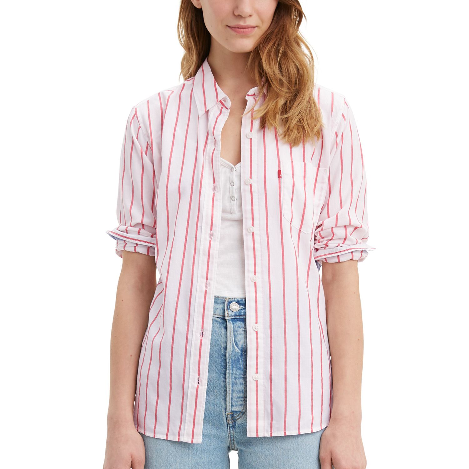 levi's striped shirt