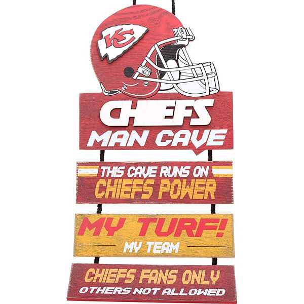 KC Chiefs Kingdom Mancave Metal Sign