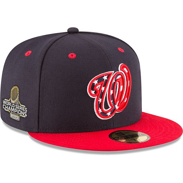 Exclusive Fitted Red Washington Nationals 2019 World Series Champions New Era Short Sleeve T-Shirt S