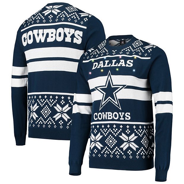 Youth FOCO Navy Dallas Cowboys Ugly Sweater Long Sleeve T-Shirt & Pants Set