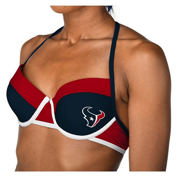 Women's Navy Houston Texans Bikini Top
