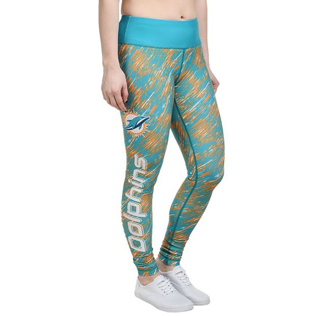 Women's Aqua Miami Dolphins Static Rain Leggings