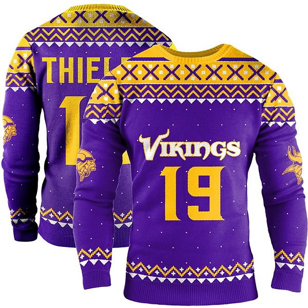 Minnesota Vikings Road Name & Number Long Sleeve T-Shirt - Adam Thielen -  Mens