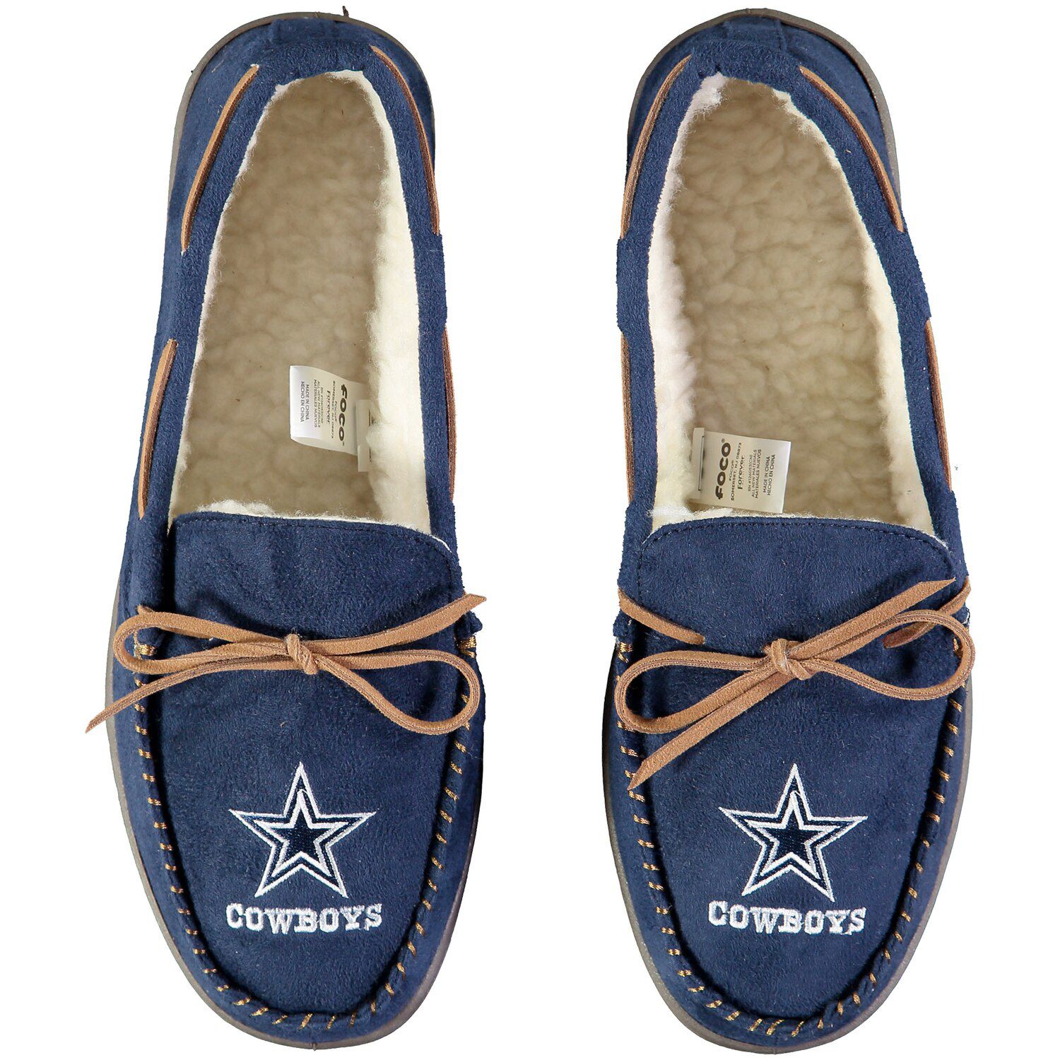 cowboys moccasin slippers