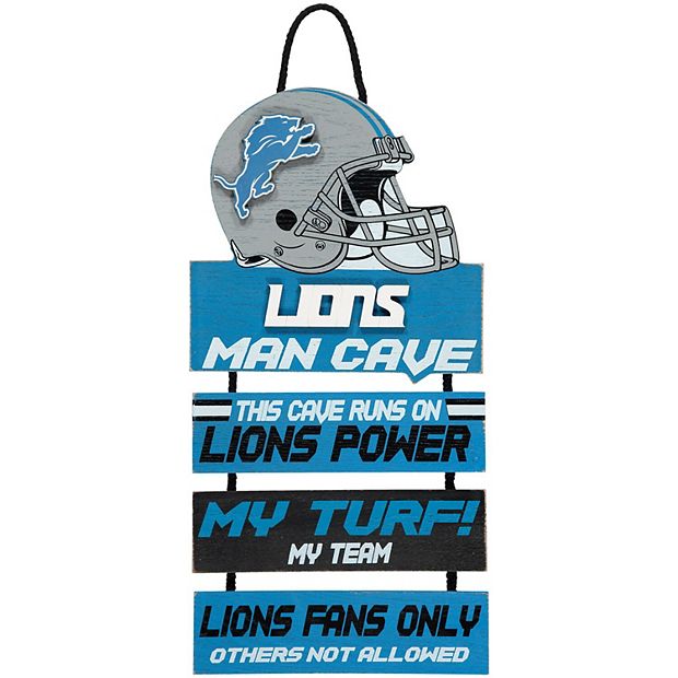 Detroit Lions Mancave Sign