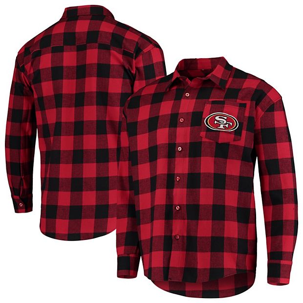 San Francisco 49ers Concepts Sport Big & Tall Flannel Sleep Set -  Scarlet/Black