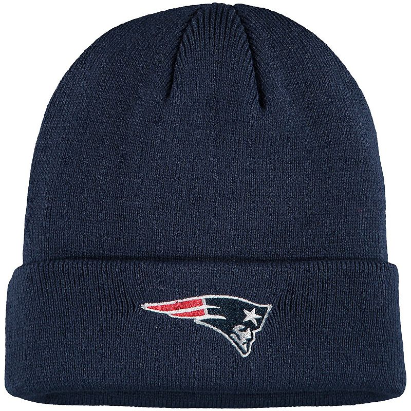 Youth Navy New England Patriots Basic Cuffed Knit Hat, Blue