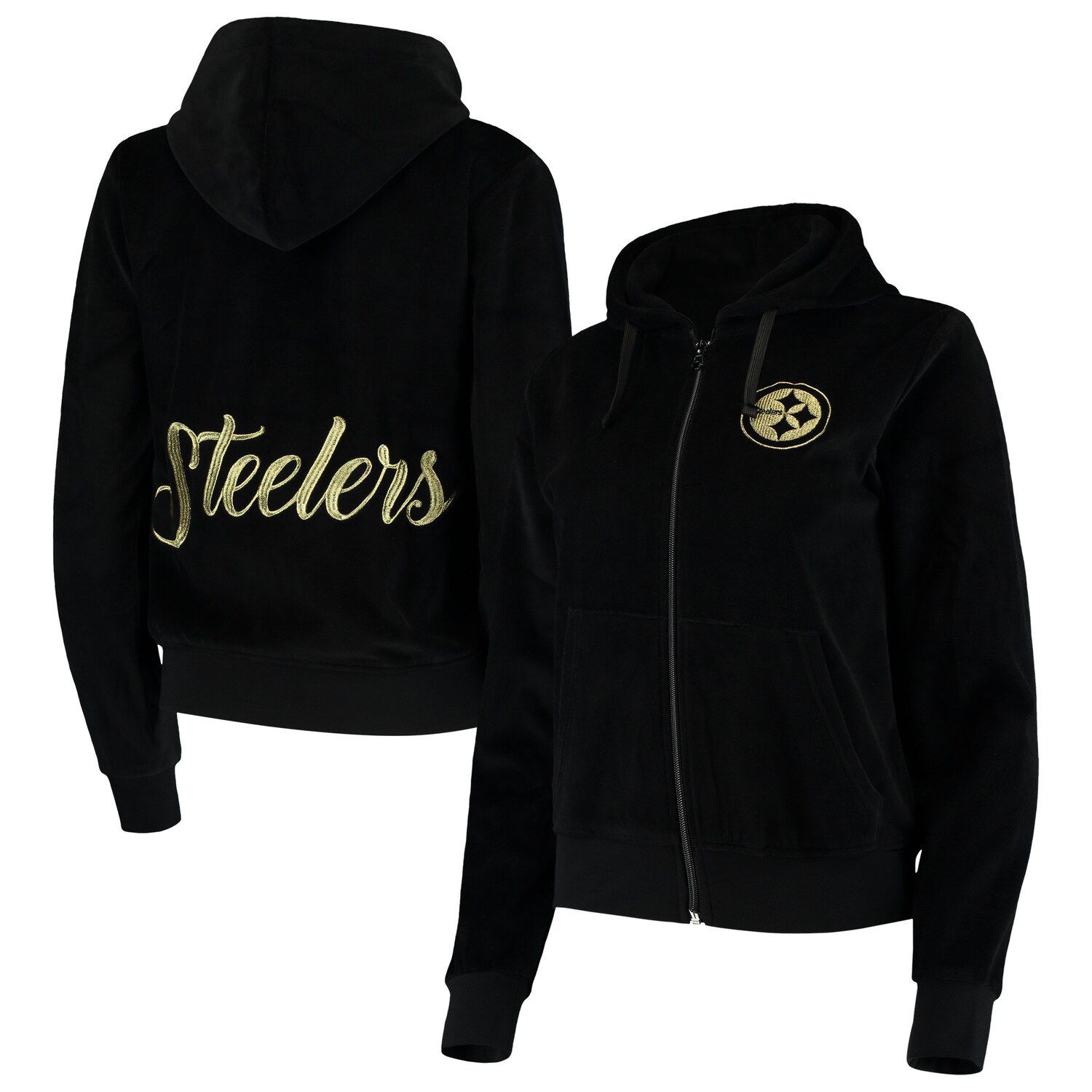 steelers full zip hoodie