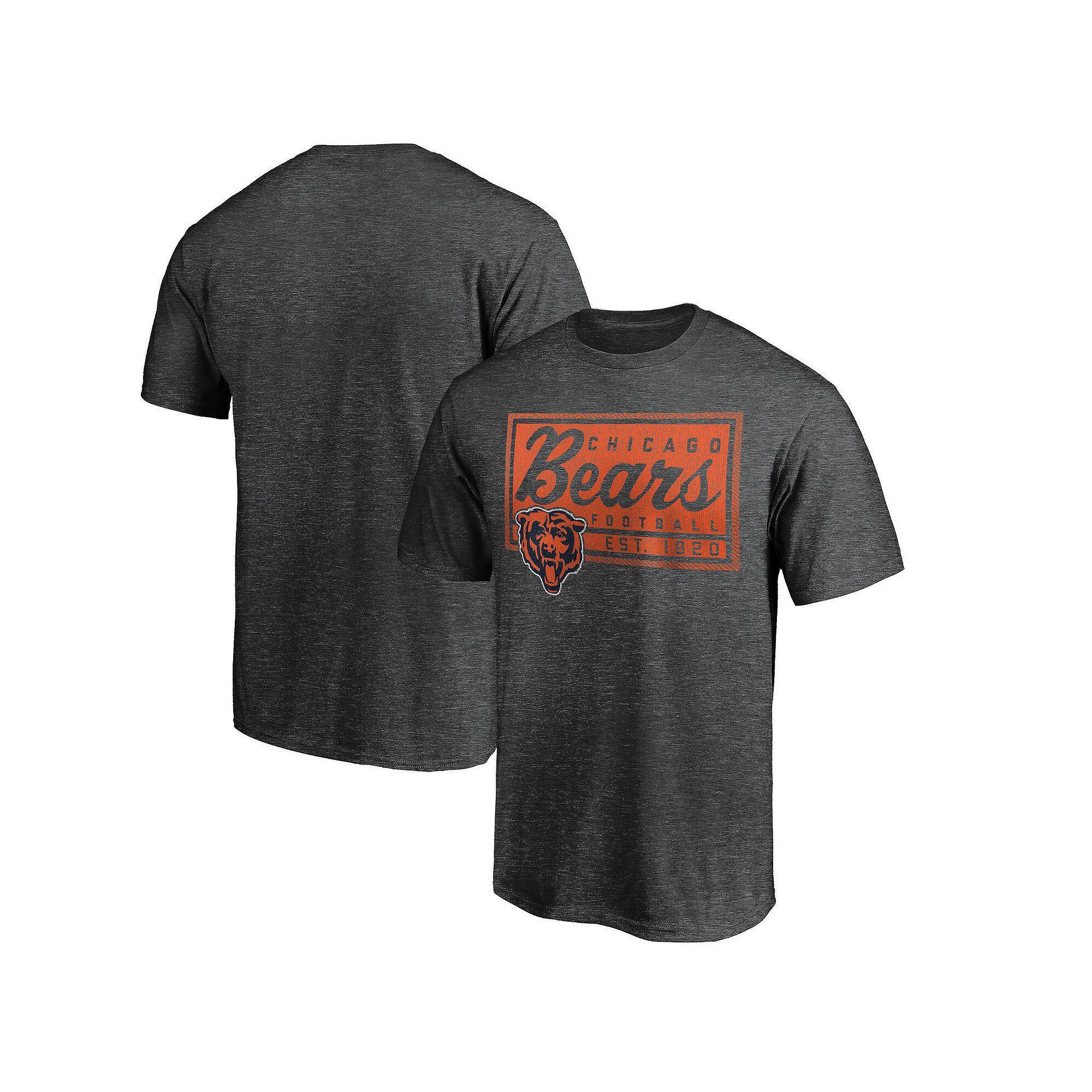 Mens Majestic Heathered Charcoal Chicago Bears Showtime Plaque T-Shirt, Si