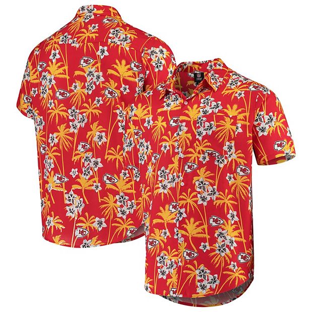 Kansas City Chiefs NFL Mens Floral Button Up Shirt