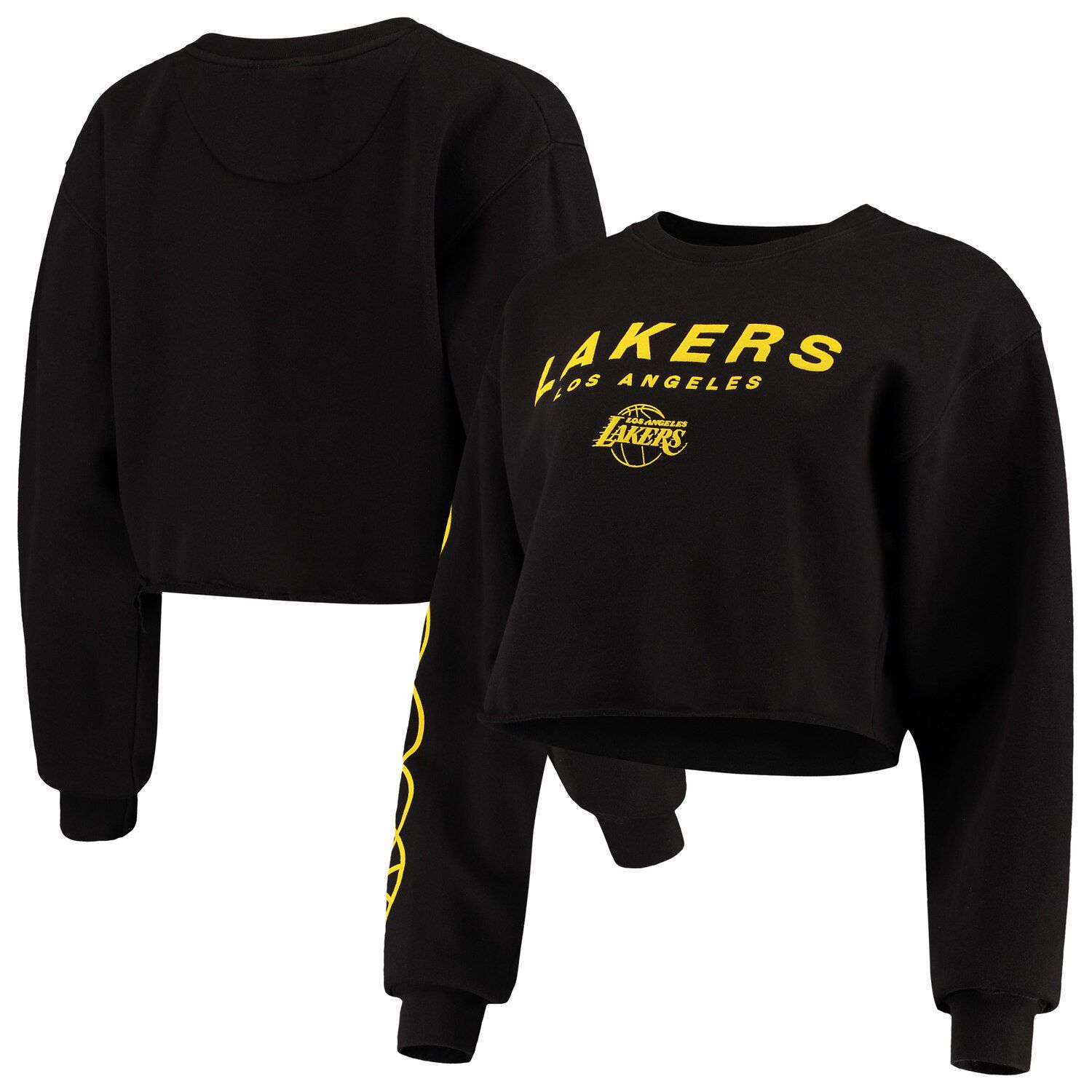 lakers crop top hoodie