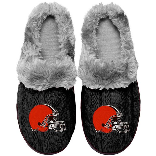 Women s Cleveland Browns Cable Knit Slide Slippers