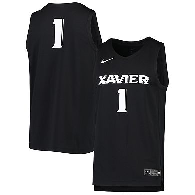 Men's Nike #1 Black Xavier Musketeers Team Replica Basketball Jersey