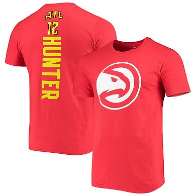 Men's Fanatics Branded De'Andre Hunter Red Atlanta Hawks Playmaker Name & Number Logo T-Shirt