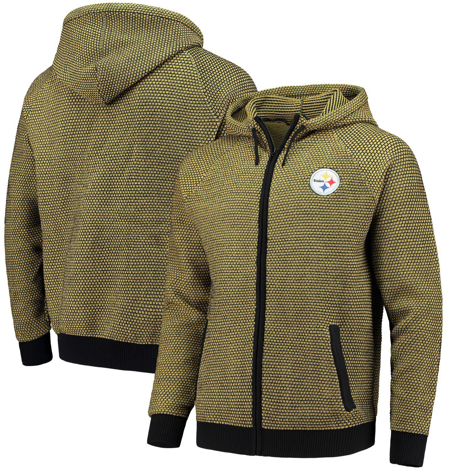 steelers full zip hoodie