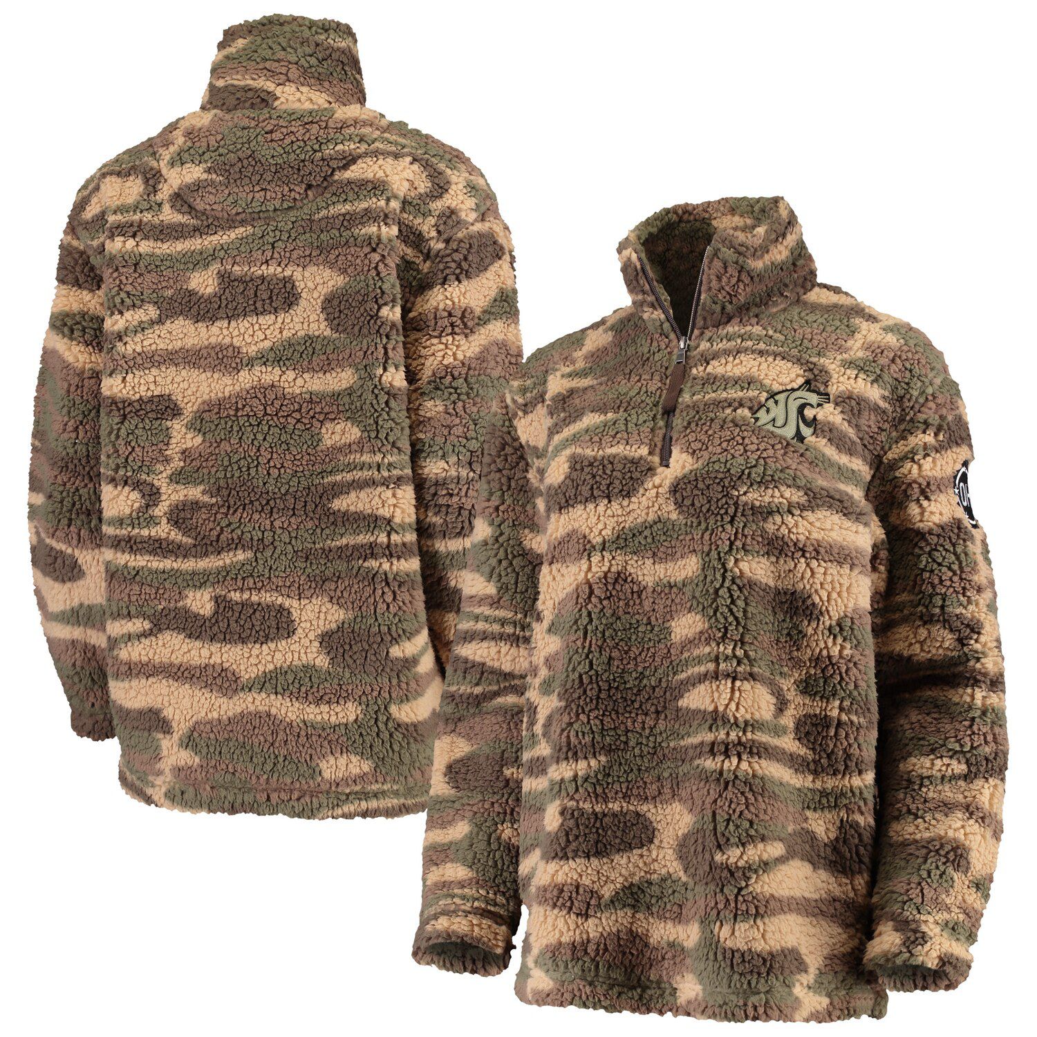 camo quarter zip fleece