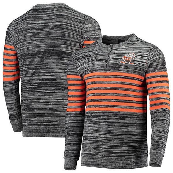 Cleveland Browns Hands Off Long Sleeve Adaptive T-Shirt - Brown