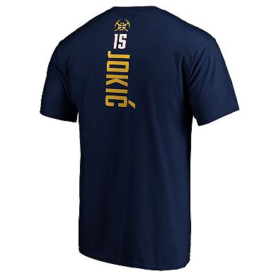 Men's Fanatics Branded Nikola Jokic Navy Denver Nuggets Team Playmaker Name & Number T-Shirt