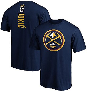 Men's Fanatics Branded Nikola Jokic Navy Denver Nuggets Team Playmaker Name & Number T-Shirt