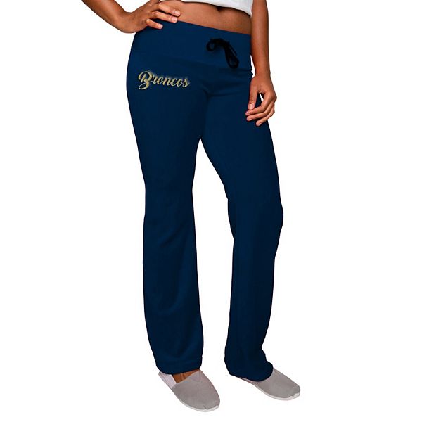 Women's Navy Denver Broncos Velour Suit Pants