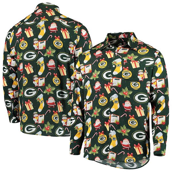 Men's Green Green Bay Packers Winter Explosion Long Sleeve Woven