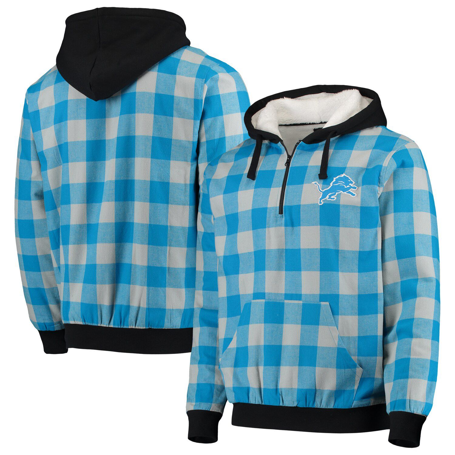 flannel hoodie jacket men's