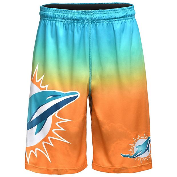 Men's Orange Miami Dolphins Gradient Big Logo Training Shorts