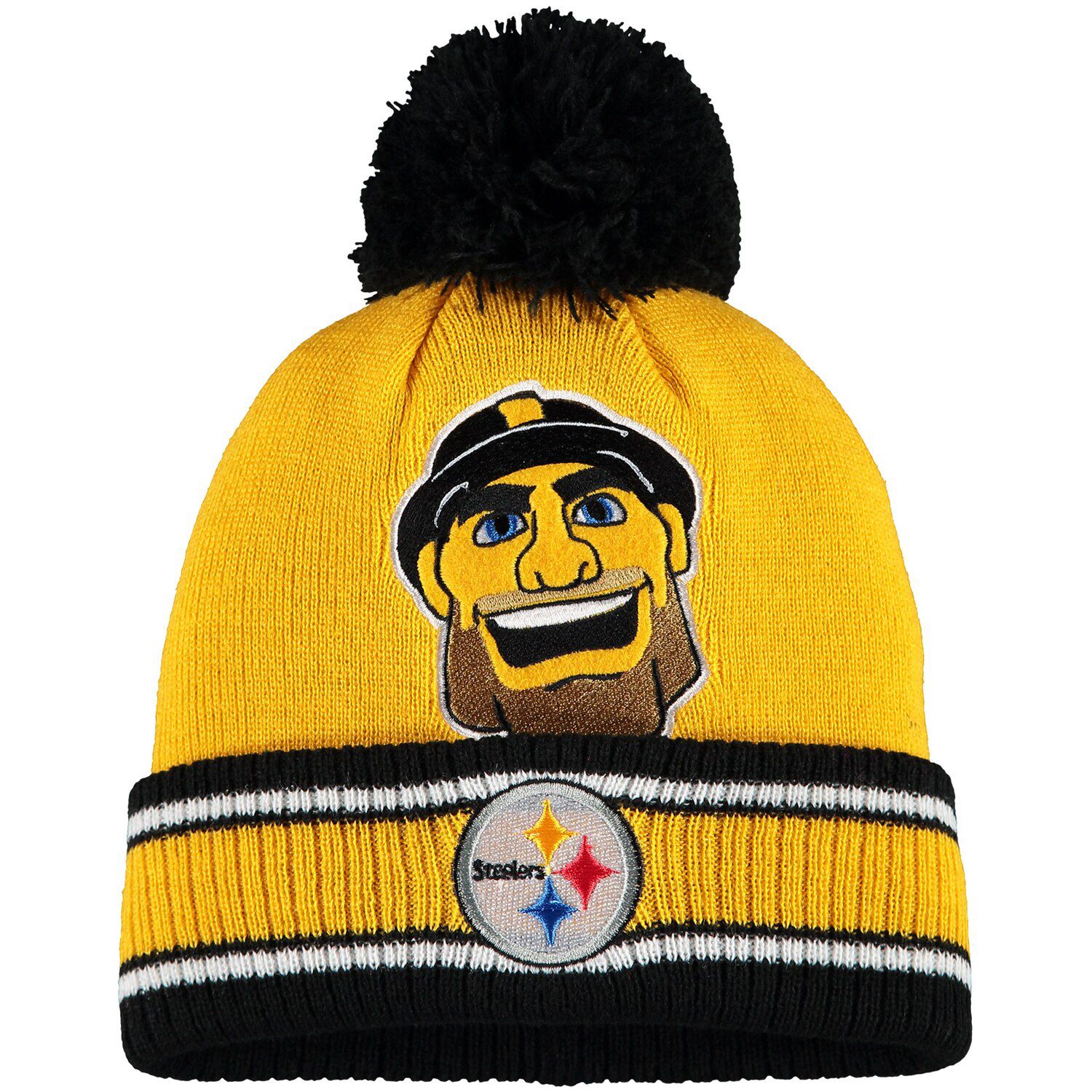 steelers pom pom hat