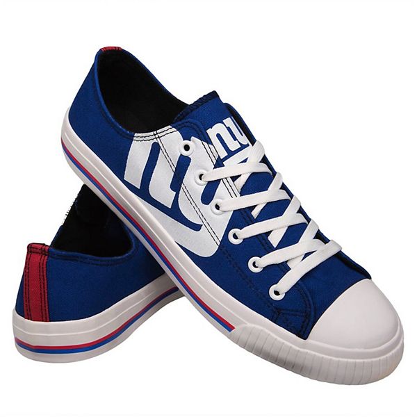Youth Royal New York Giants Low Top Big Logo Canvas Shoes