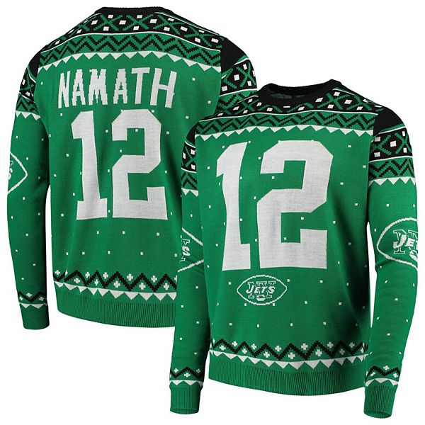 Men's Mitchell & Ness Joe Namath Kelly Green New York Jets Retired Player Name Number Mesh Top Size: Extra Large