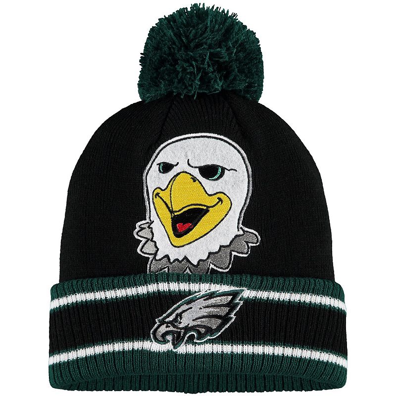 UPC 194462020796 product image for Preschool Black Philadelphia Eagles Mascot Cuffed Knit Hat with Pom | upcitemdb.com