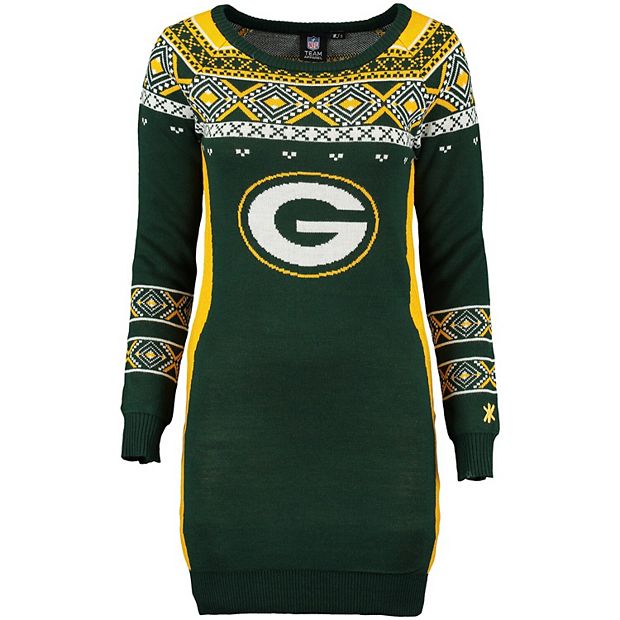 Women's Green Bay Packers Team Logo Graphic U-Neck Long Sleeve