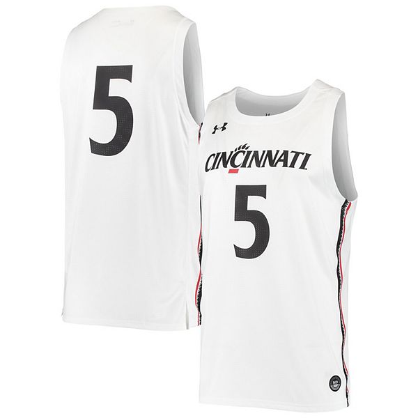 Men's Under Armour #1 White Cincinnati Bearcats Team Replica Basketball  Jersey