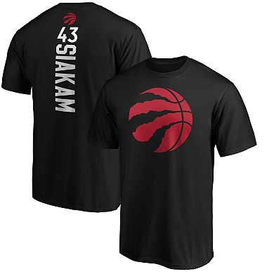 Men's Fanatics Branded Pascal Siakam Black Toronto Raptors Team Playmaker Name & Number T-Shirt