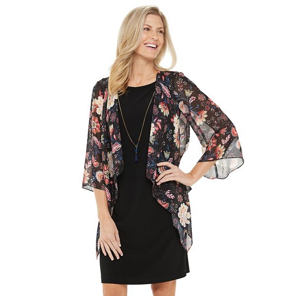 Floral chiffon cardigan sale