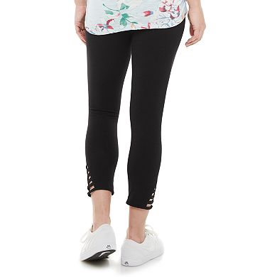Maternity a:glow Ladder Detail Capri Leggings