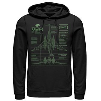 Men's Nintendo Star Fox Zero Arwing Schematics Poster Hoodie
