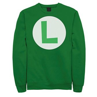 Men's Nintendo Super Mario Luigi Icon Costume Sweatshirt