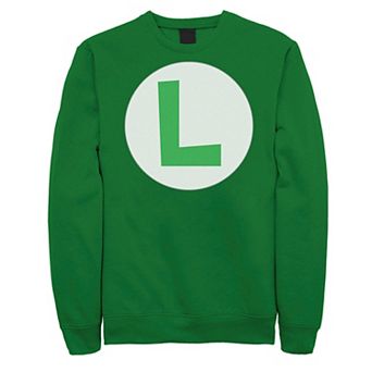 Men's Nintendo Super Mario Luigi Icon Costume Sweatshirt